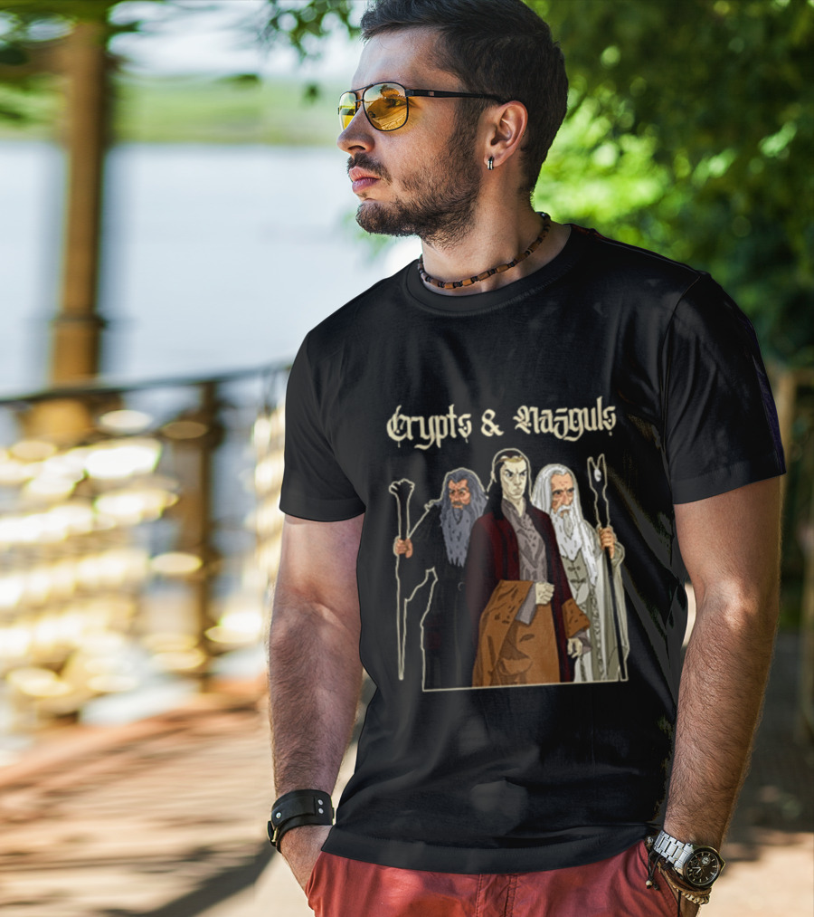 Crypts & Nazgûls Wizards Of The Rings Characters T-Shirt
