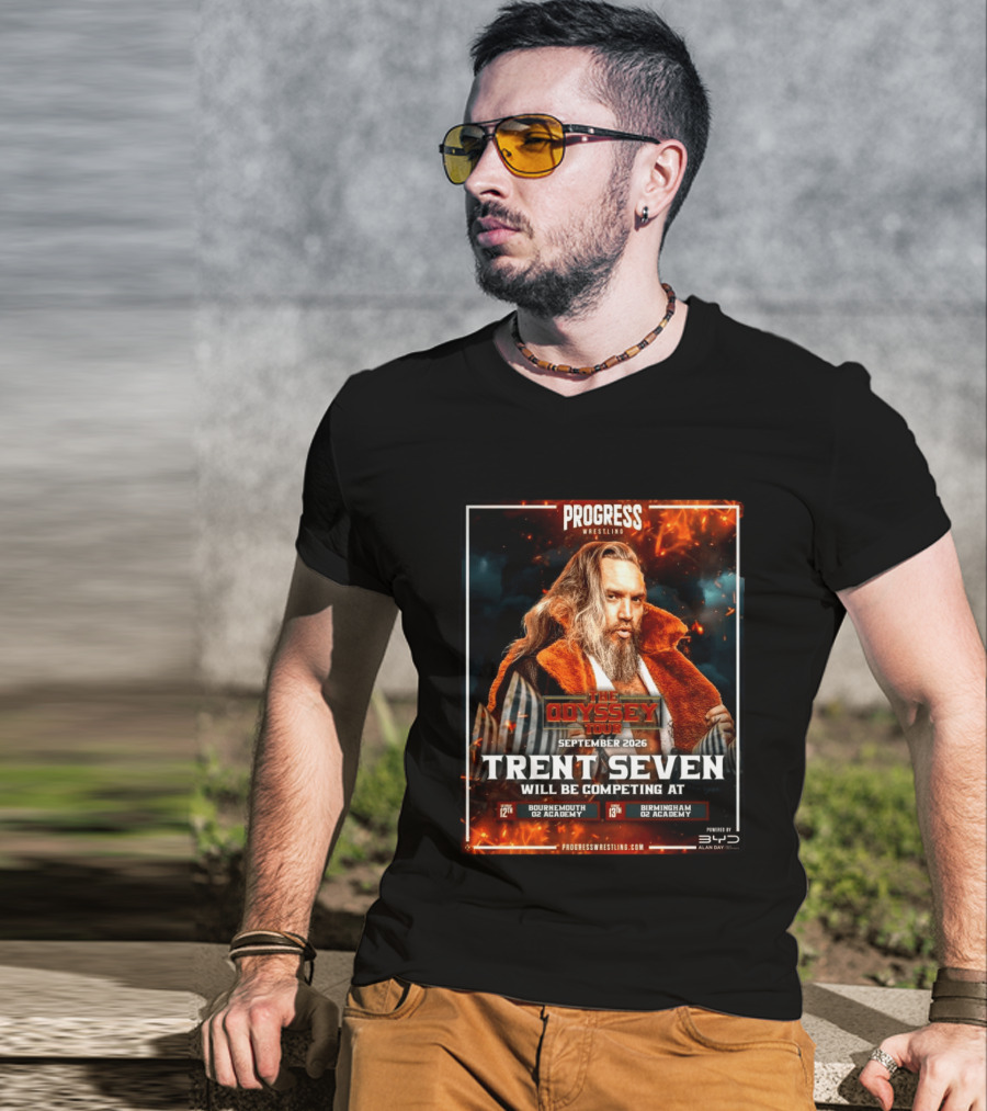 Progress Wrestling Odyssey Tour September 2026 Trent Seven Bournemouth Birmingham O2 Academy T-Shirt