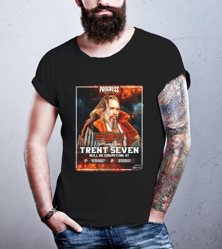 Progress Wrestling Odyssey Tour September 2026 Trent Seven Bournemouth Birmingham O2 Academy T-Shirt