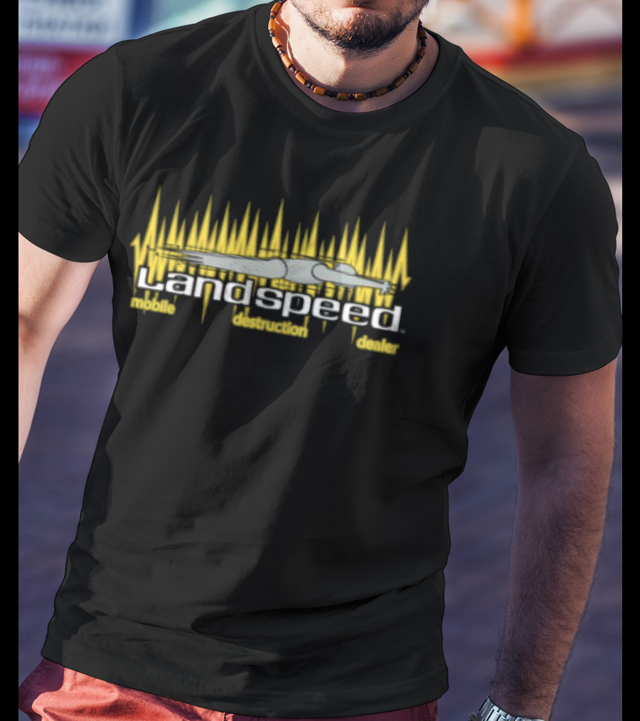 Welcome To Bootville Store Landspeed Yellow Flame Racer T-Shirt