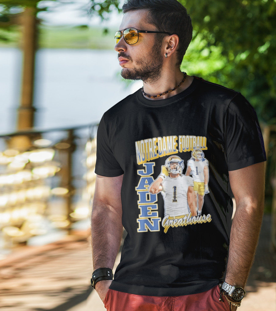 Notre Dame Football Jaden Greathouse 1 Fighting Irish T-Shirt