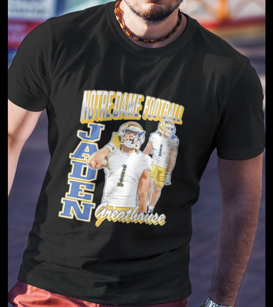 Notre Dame Football Jaden Greathouse 1 Fighting Irish T-Shirt