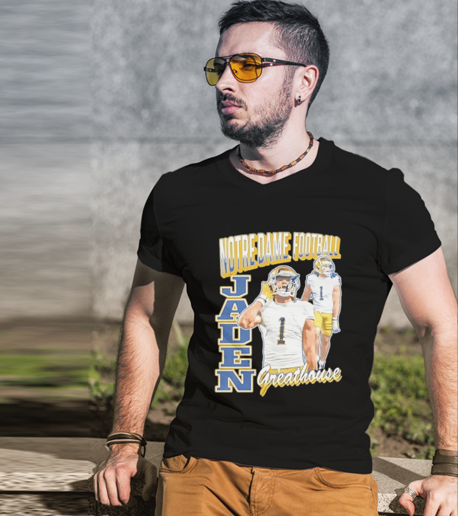 Notre Dame Football Jaden Greathouse 1 Fighting Irish T-Shirt