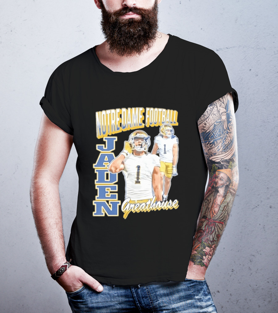 Notre Dame Football Jaden Greathouse 1 Fighting Irish T-Shirt