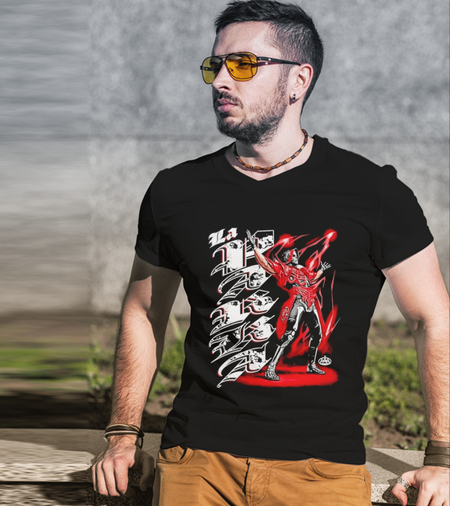 La Parka AAA Lucha Libre Legend Skeleton Warrior Action Hero T-Shirt