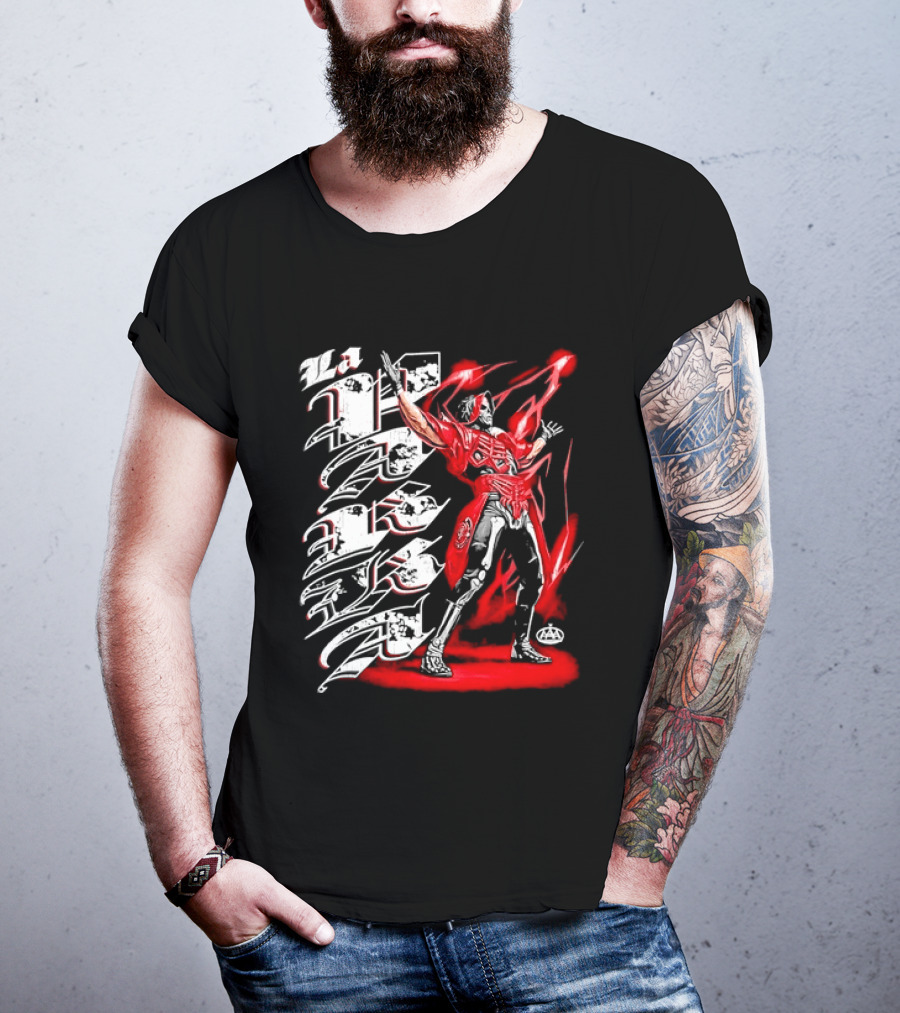 La Parka AAA Lucha Libre Legend Skeleton Warrior Action Hero T-Shirt