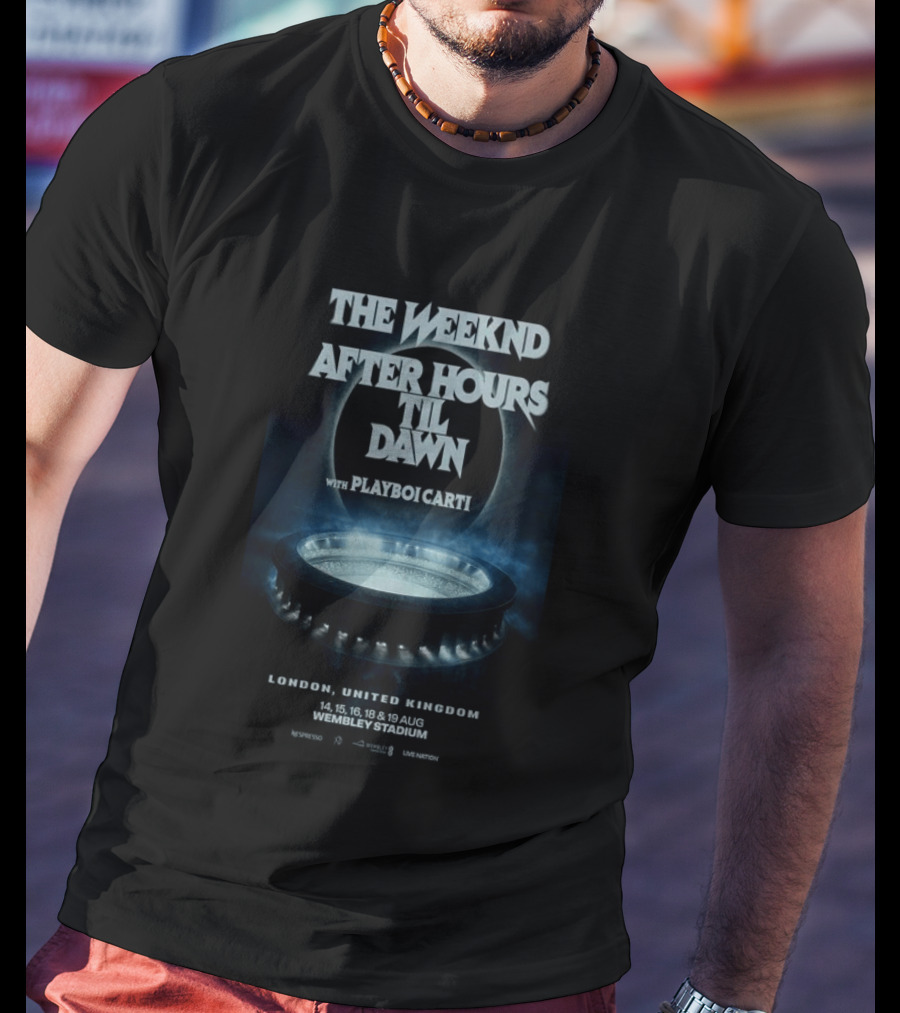 The Weeknd After Hours Til Dawn Playboi Carti London Wembley Stadium August 2026 T-Shirt