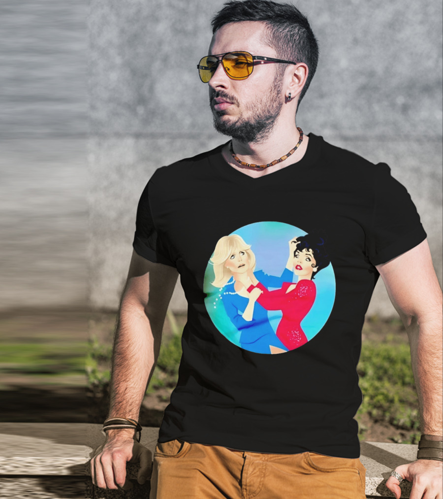 Alexis Carrington Krystle Carrington Iconic Dynasty Catfight Scene T-Shirt