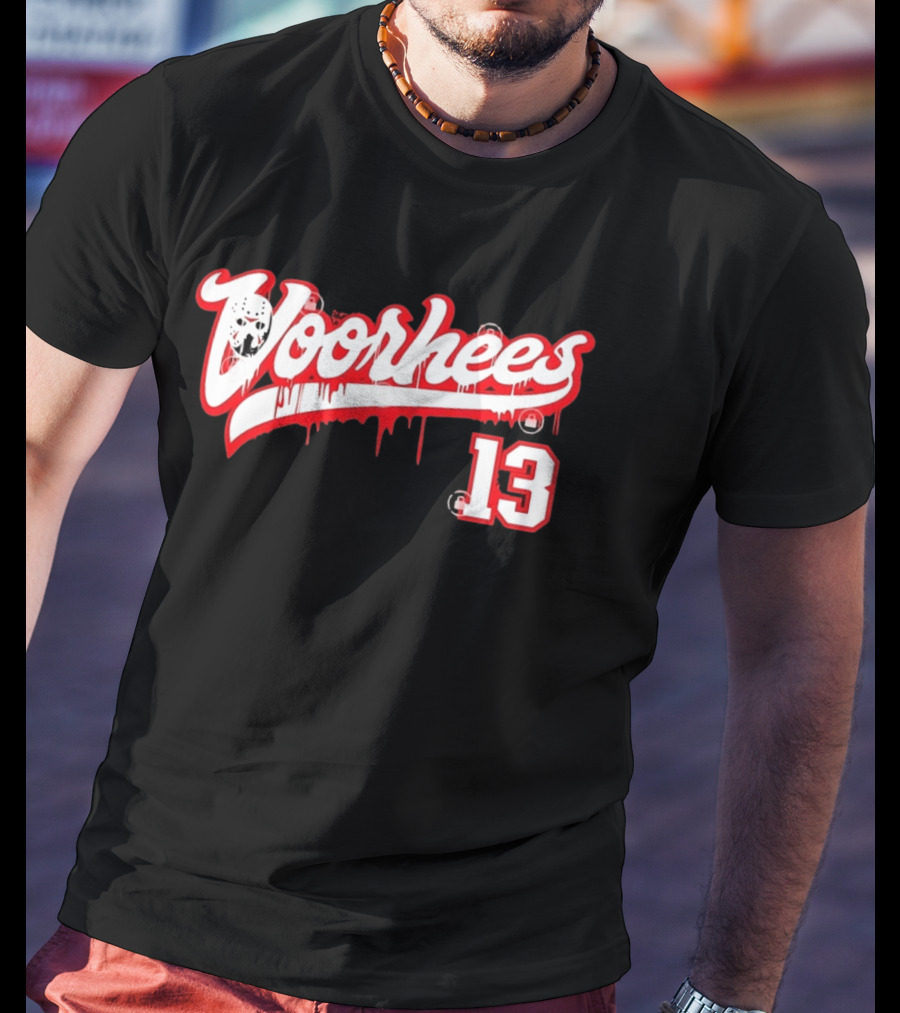 Jason Voorhees Mask Dripping Blood 13 Hockey Friday The 13th T-Shirt