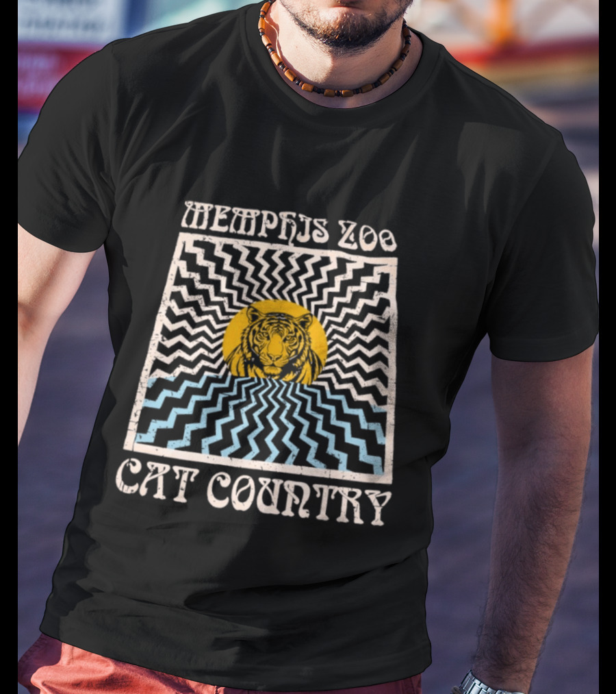 Memphis Zoo Cat Country Tiger Vintage Distressed T-Shirt
