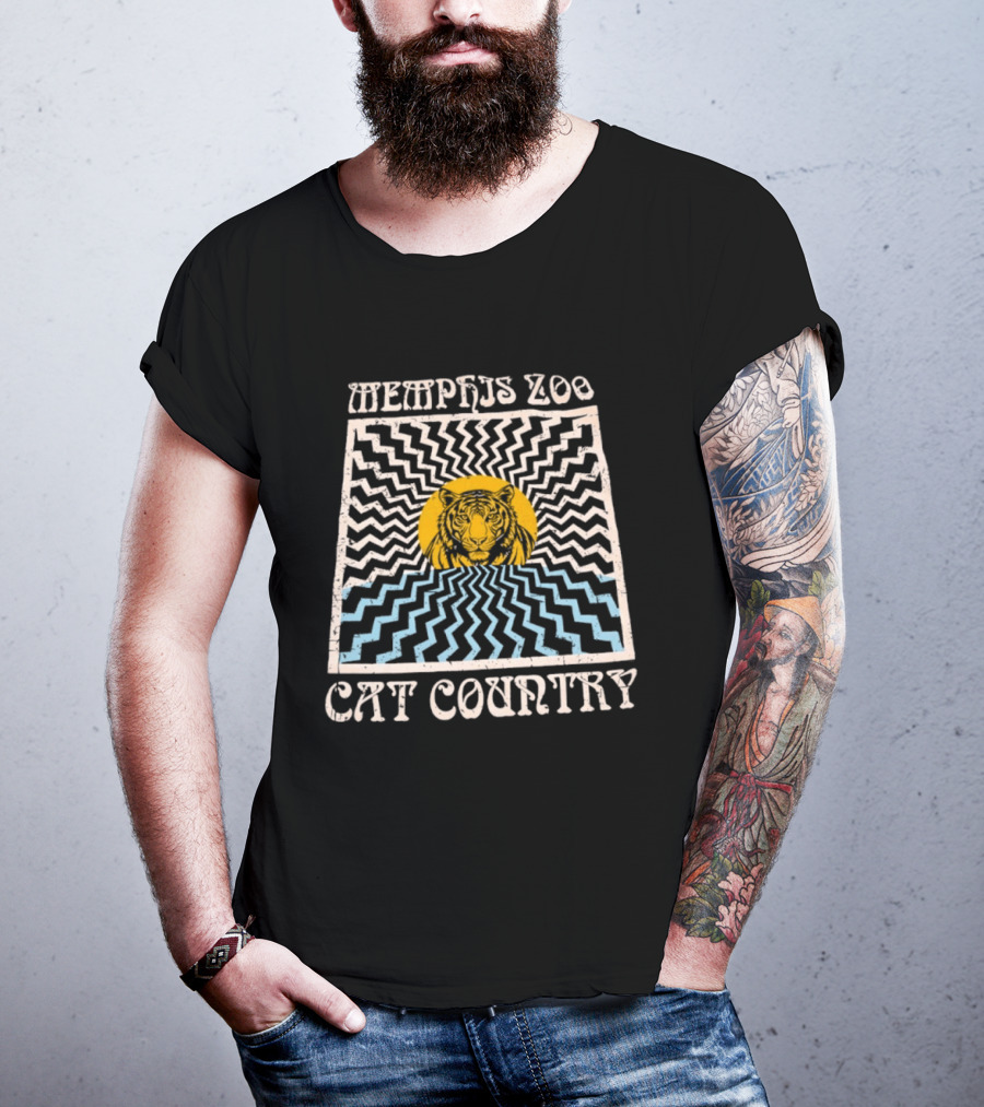 Memphis Zoo Cat Country Tiger Vintage Distressed T-Shirt