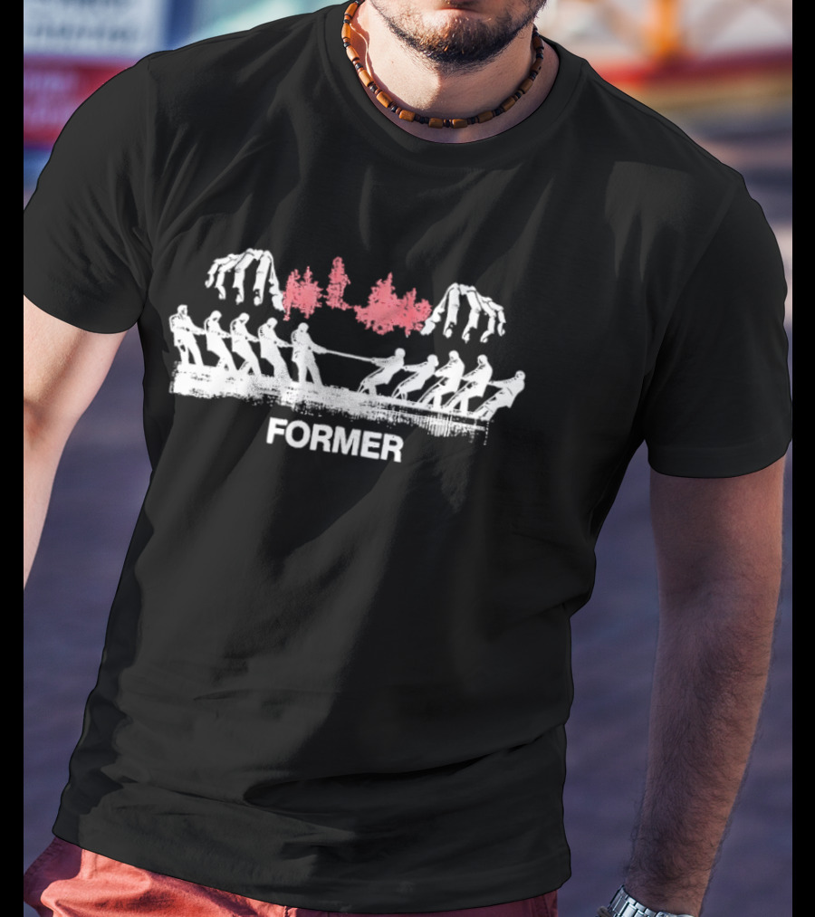 Former Tug Of War Skeleton Hands Gothic T-Shirt