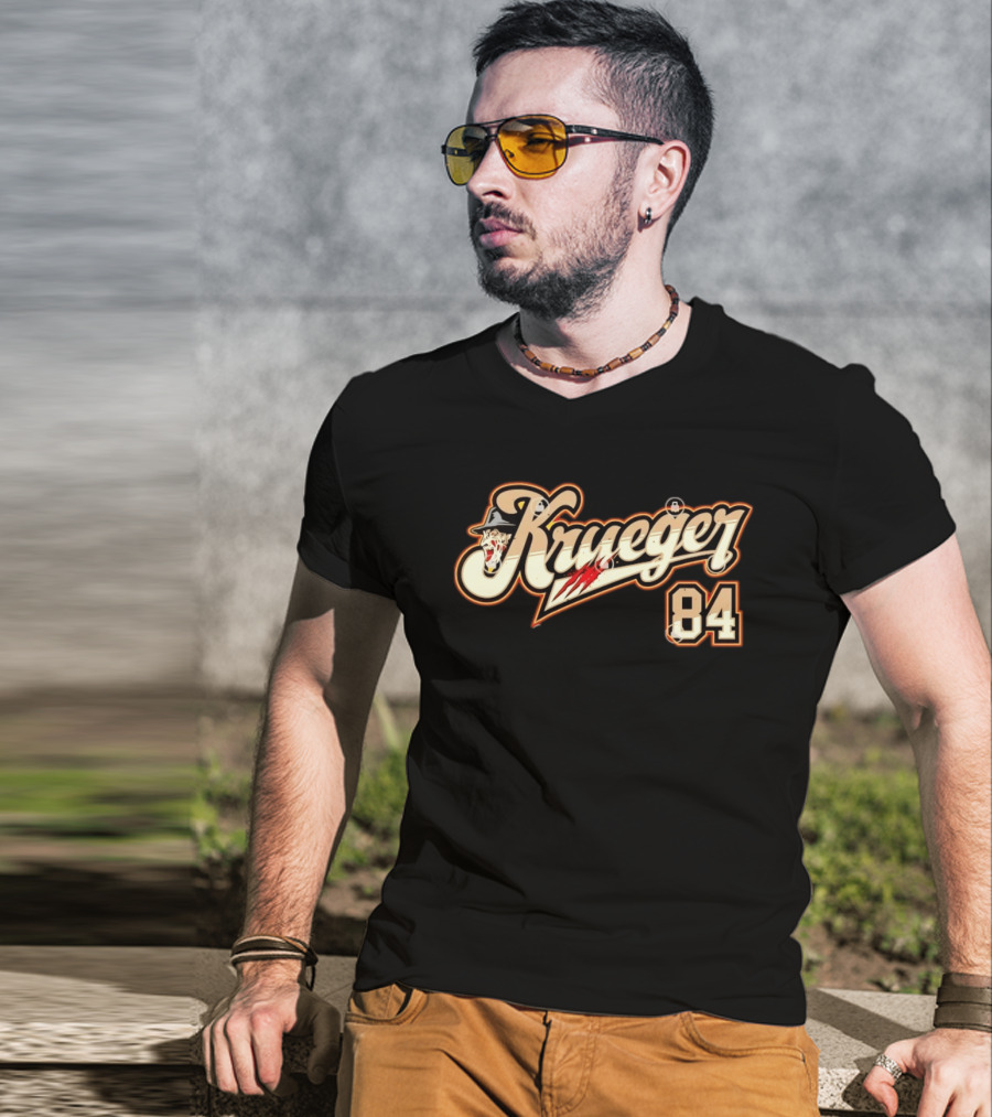 Krueger 84 Freddy A Nightmare On Elm Street Claw Slash Hat T-Shirt