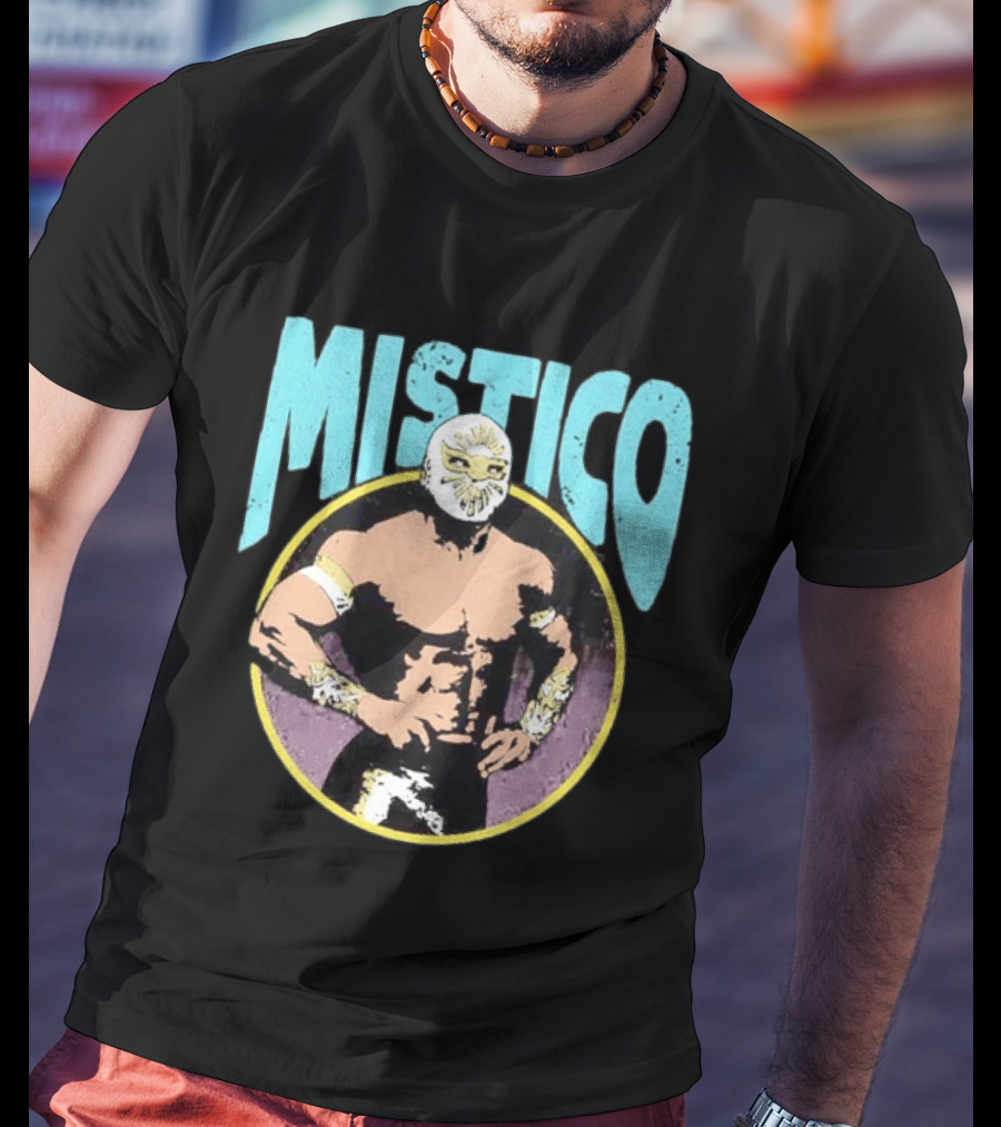 Mistico Lucha Libre Wrestler CMLL Mexican Wrestling Iconic Masked Fighter T-Shirt