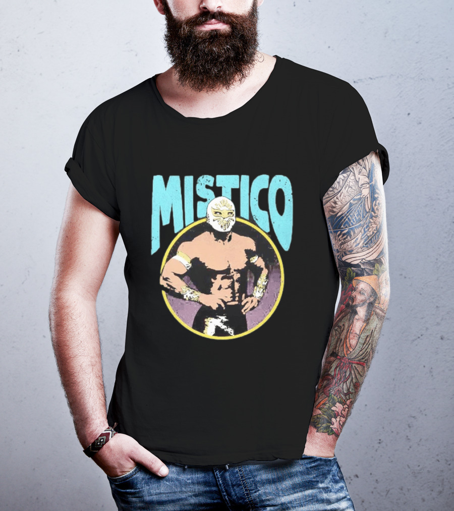 Mistico Lucha Libre Wrestler CMLL Mexican Wrestling Iconic Masked Fighter T-Shirt