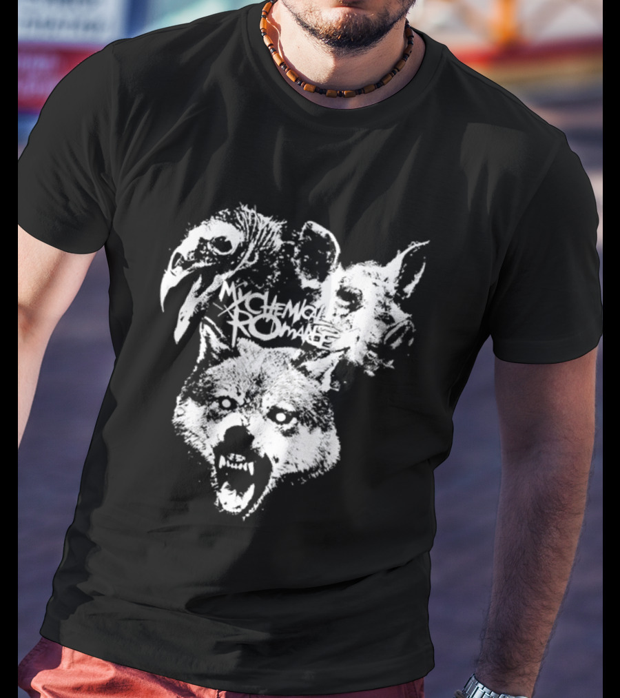 My Chemical Romance Wolf Vulture Pig MCR Band T-Shirt