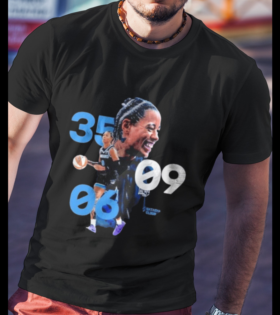 Natasha Cloud Historic 35 Points 5 Rebounds 5 Assists Performance T-Shirt