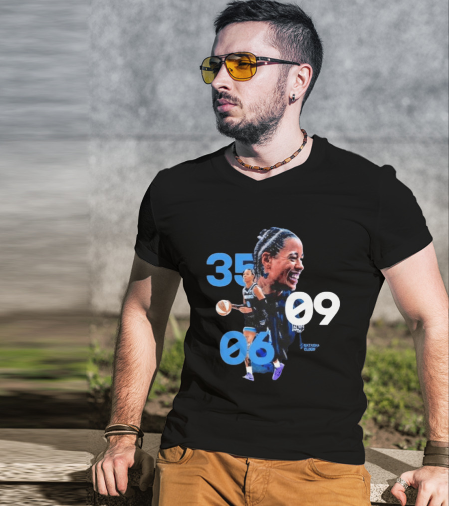 Natasha Cloud Historic 35 Points 5 Rebounds 5 Assists Performance T-Shirt