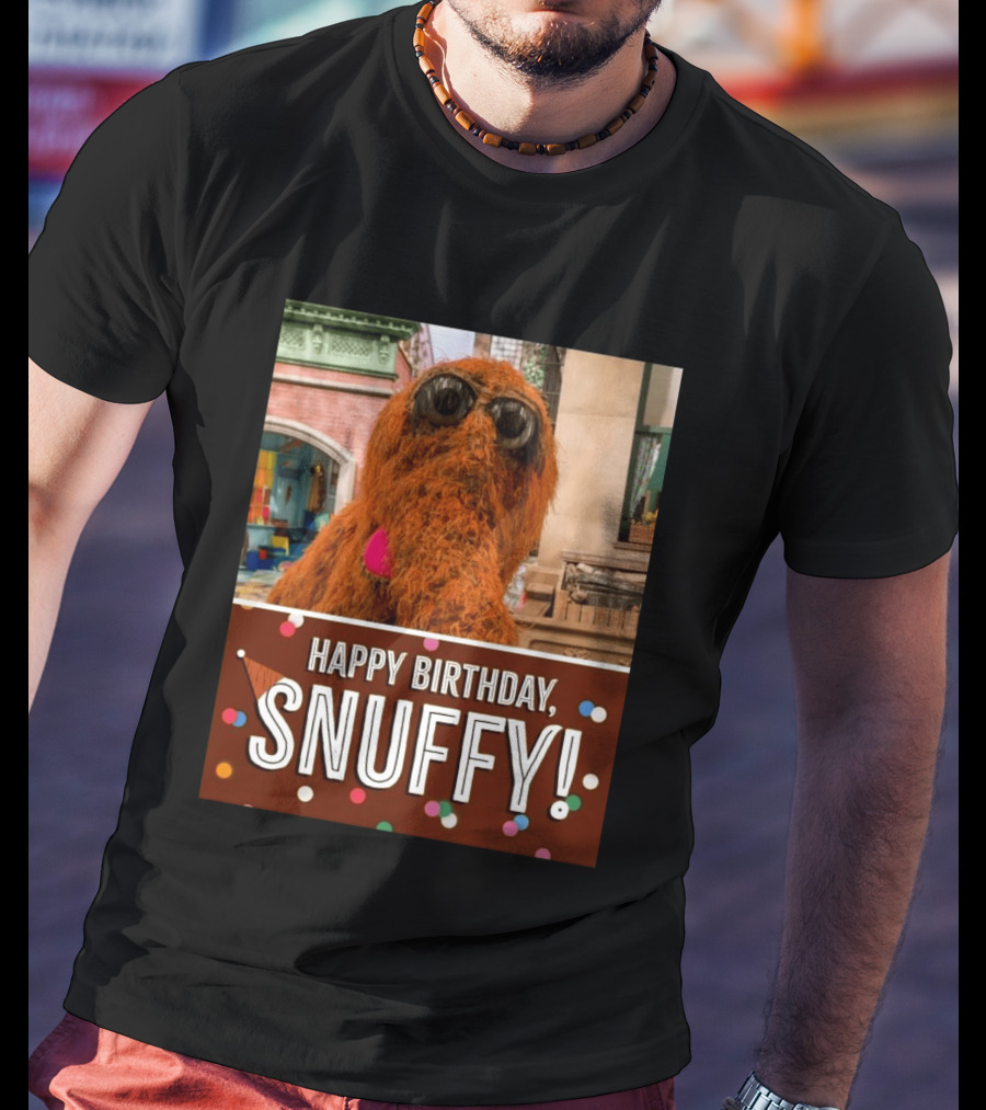 Happy Birthday Snuffy Celebrate With Cheerful Confetti T-Shirt