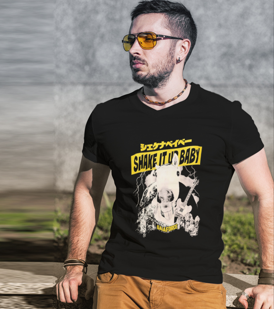 Shake It Up Baby Gaiaforce Horse Electric Guitar T-Shirt