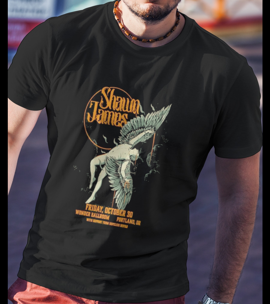 Shawn James Live Wonder Ballroom Portland OR October 30 2026 Special Guest Sam Hopeless T-Shirt