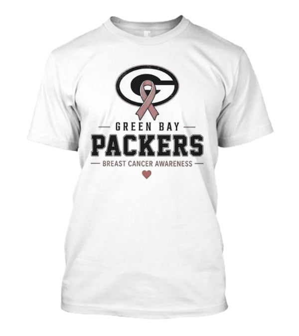Green Bay Packers Breast Cancer Awareness Faith Over Fear Hope Over Everything T-Shirt