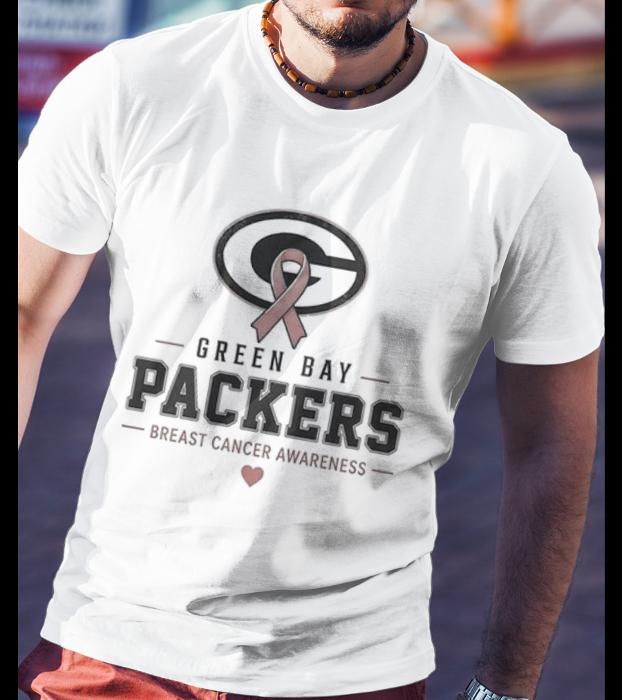 Green Bay Packers Breast Cancer Awareness Faith Over Fear Hope Over Everything T-Shirt