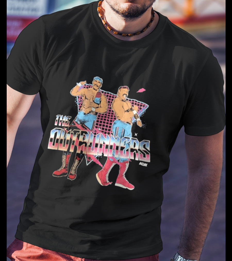 The Outrunners AEW Wrestling Tag Team Retro Fashion T-Shirt