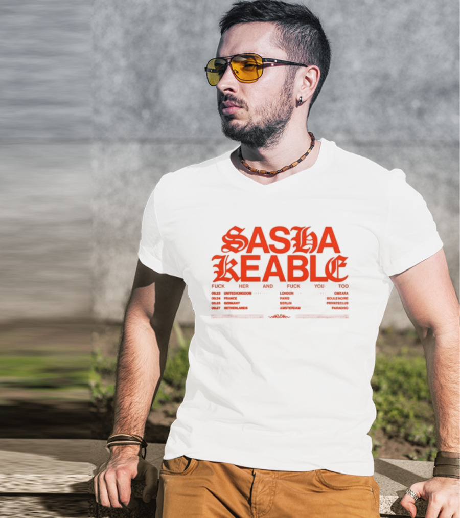 Sasha Keable 2024 Tour Dates And Locations List T-Shirt