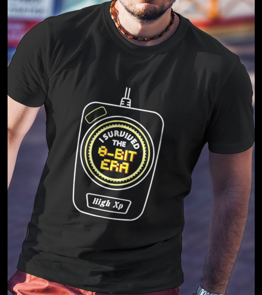 I Survived The 8 Bit Era High XP Retro Gaming Nostalgia T-Shirt