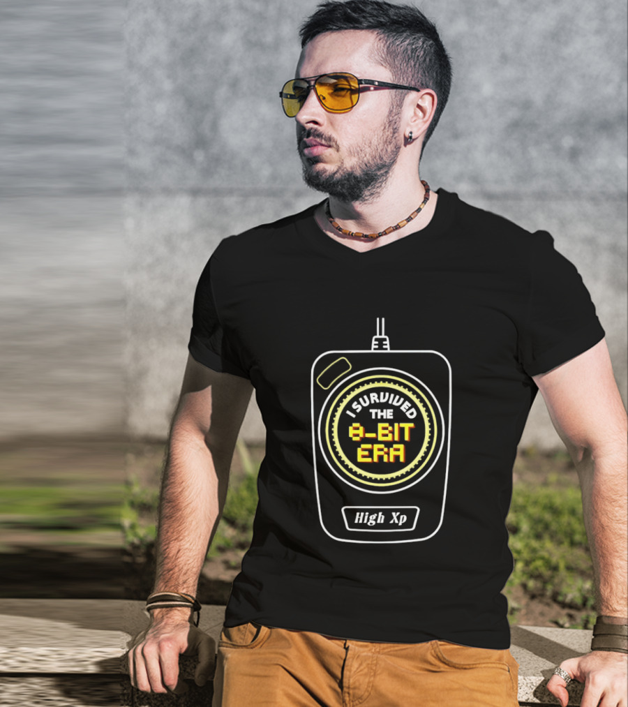 I Survived The 8 Bit Era High XP Retro Gaming Nostalgia T-Shirt