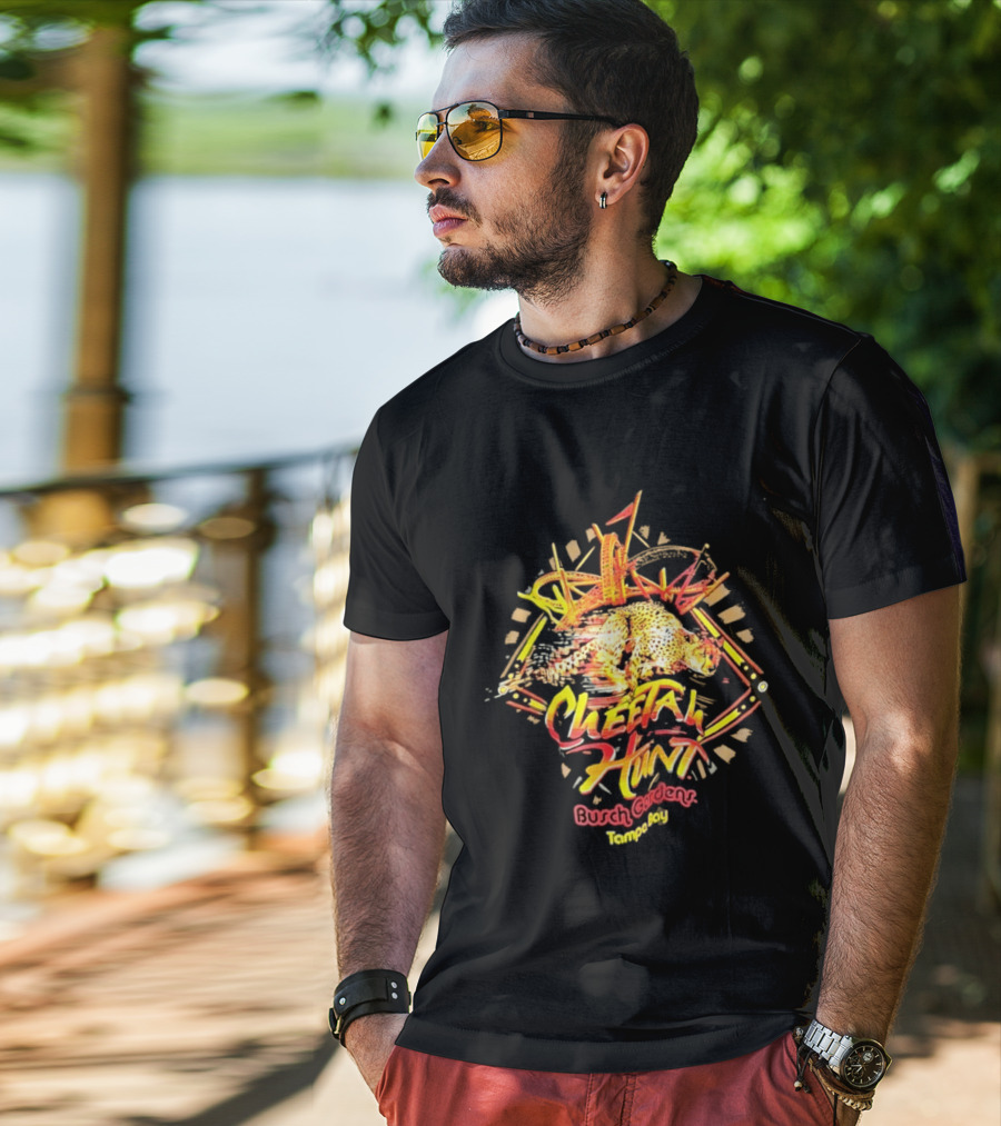 Cheetah Hunt Busch Gardens Tampa Bay Roller Adventure T-Shirt