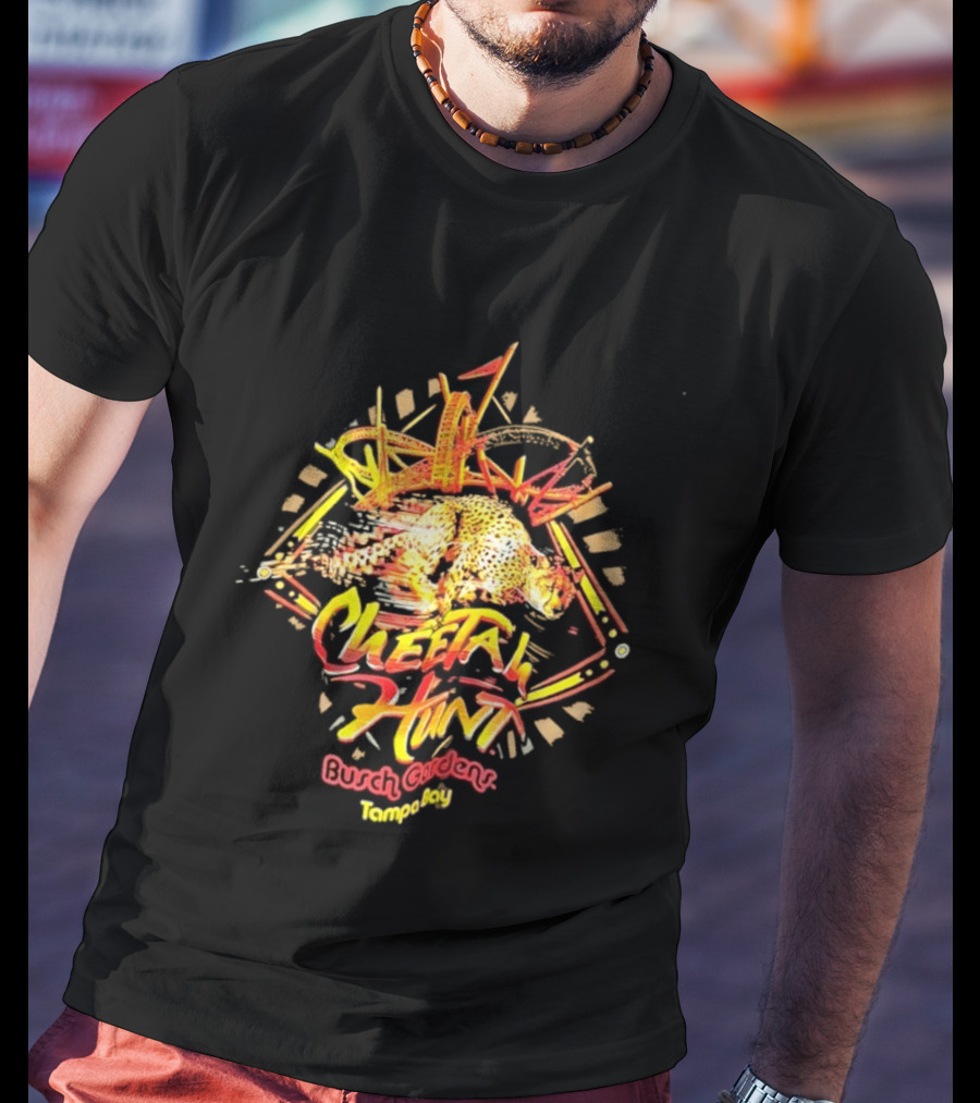 Cheetah Hunt Busch Gardens Tampa Bay Roller Adventure T-Shirt