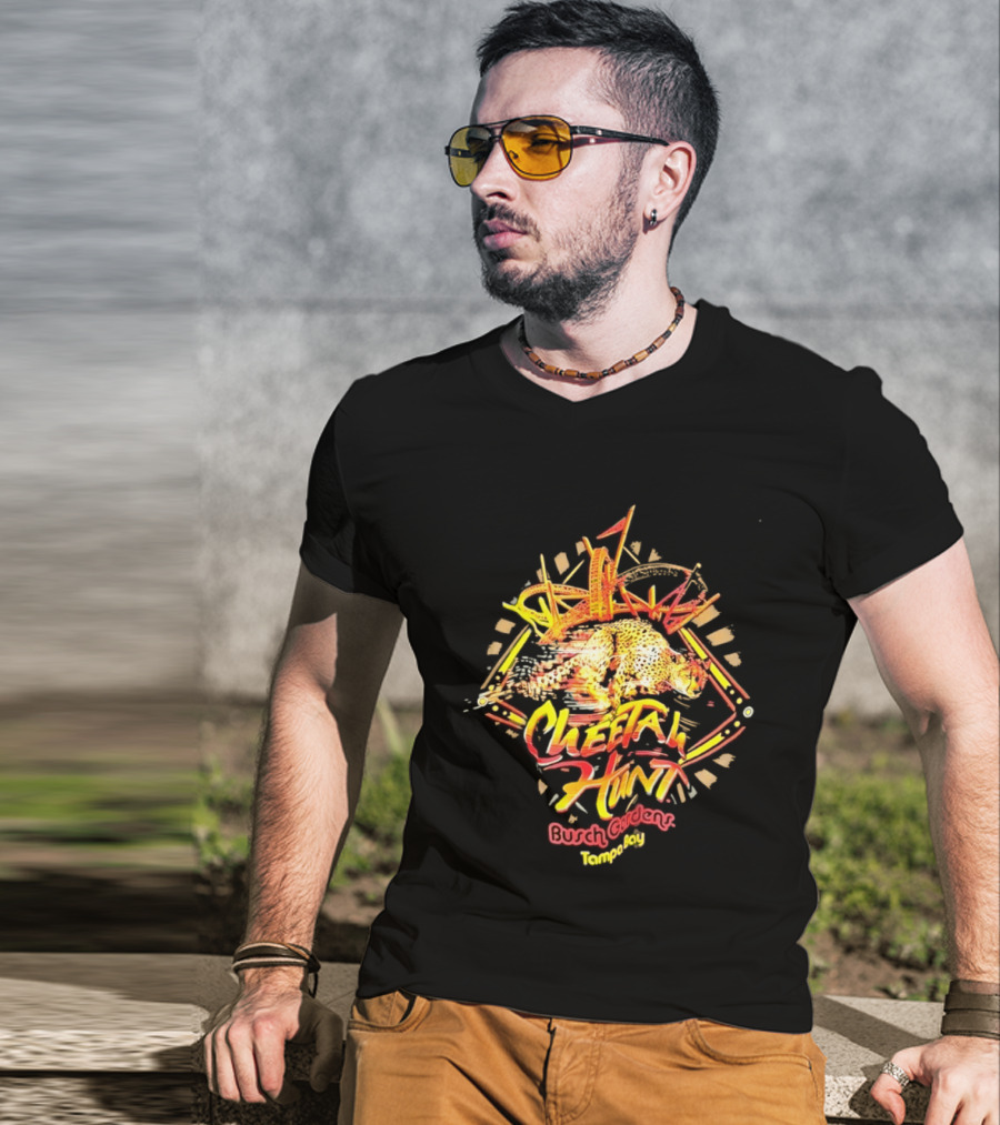 Cheetah Hunt Busch Gardens Tampa Bay Roller Adventure T-Shirt