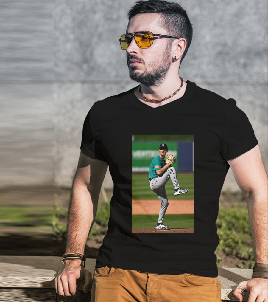 Seattle Mariners Kade Anderson Pitching Stance T-Shirt