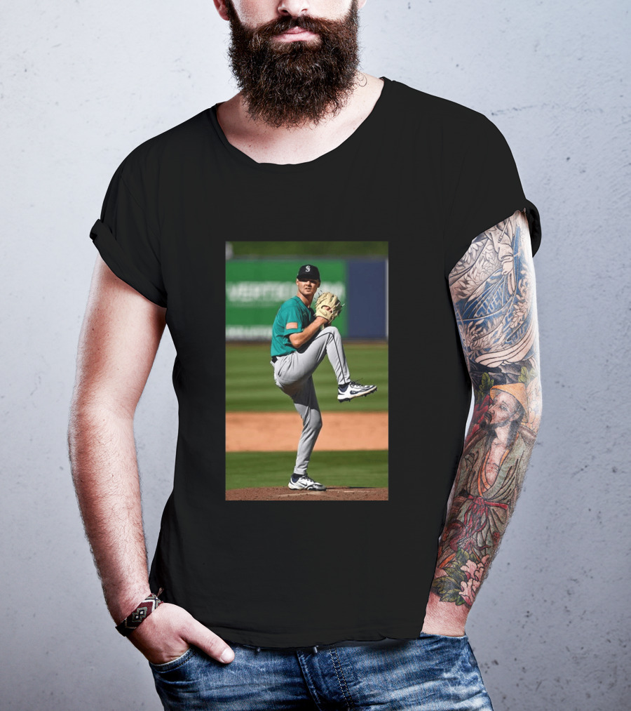 Seattle Mariners Kade Anderson Pitching Stance T-Shirt