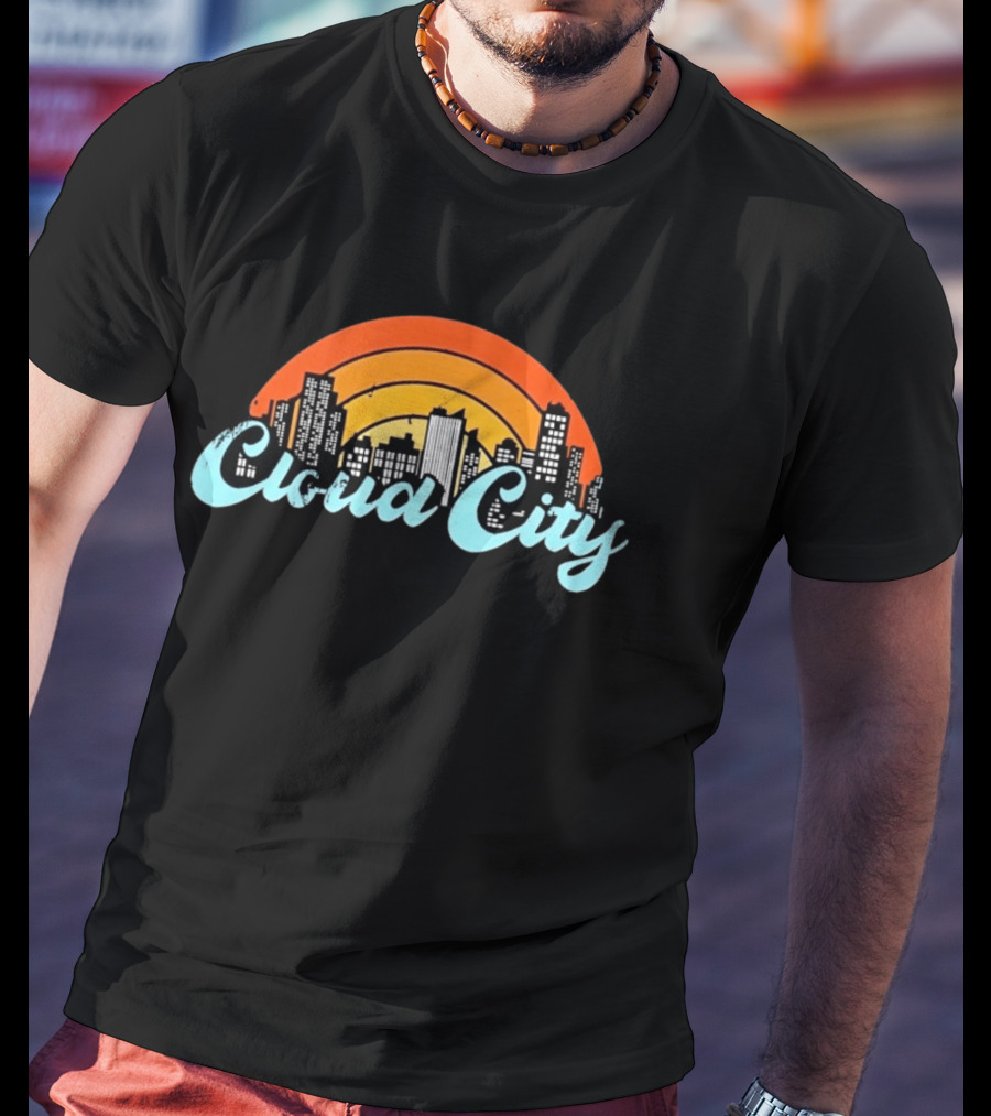 Cloud City Skyline Bespin Star Wars Retro Urban Sunset T-Shirt
