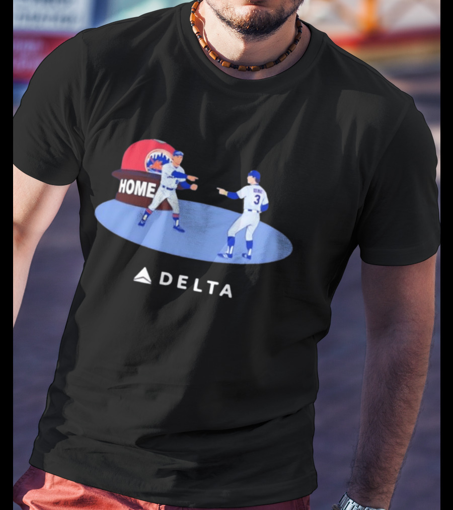 New York Mets MLB Delta Home Baseball Players Pointing Meme T-Shirt