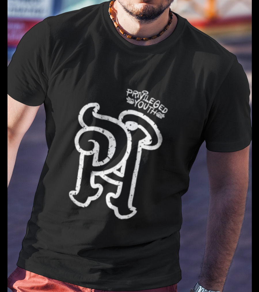 Privileged Youth Shaka Wear White Puff Oversized PA T-Shirt