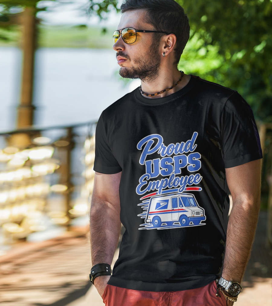 Proud USPS Employee With Postal Truck T-Shirt