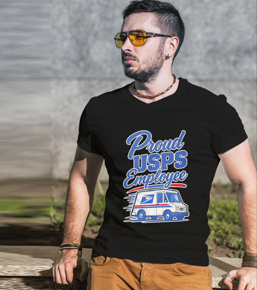 Proud USPS Employee With Postal Truck T-Shirt