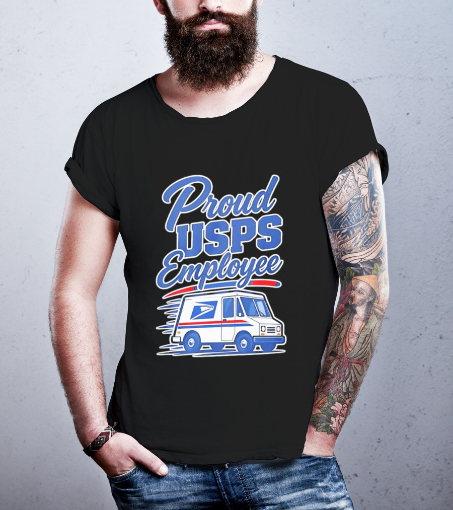 Proud USPS Employee With Postal Truck T-Shirt