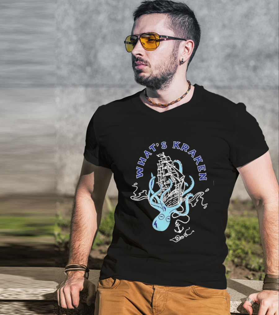 What's Kraken Octopus Sea Adventure Maritime Ship T-Shirt