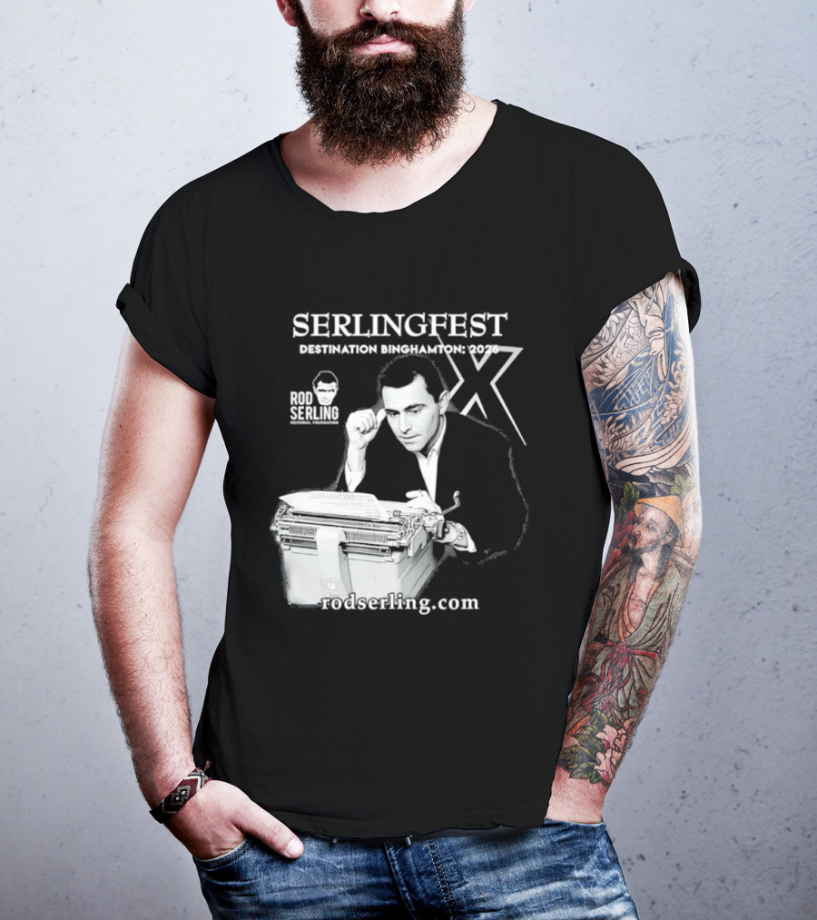 Serlingfest Destination Binghamton 2026 Rod Serling Classic Typing Image T-Shirt