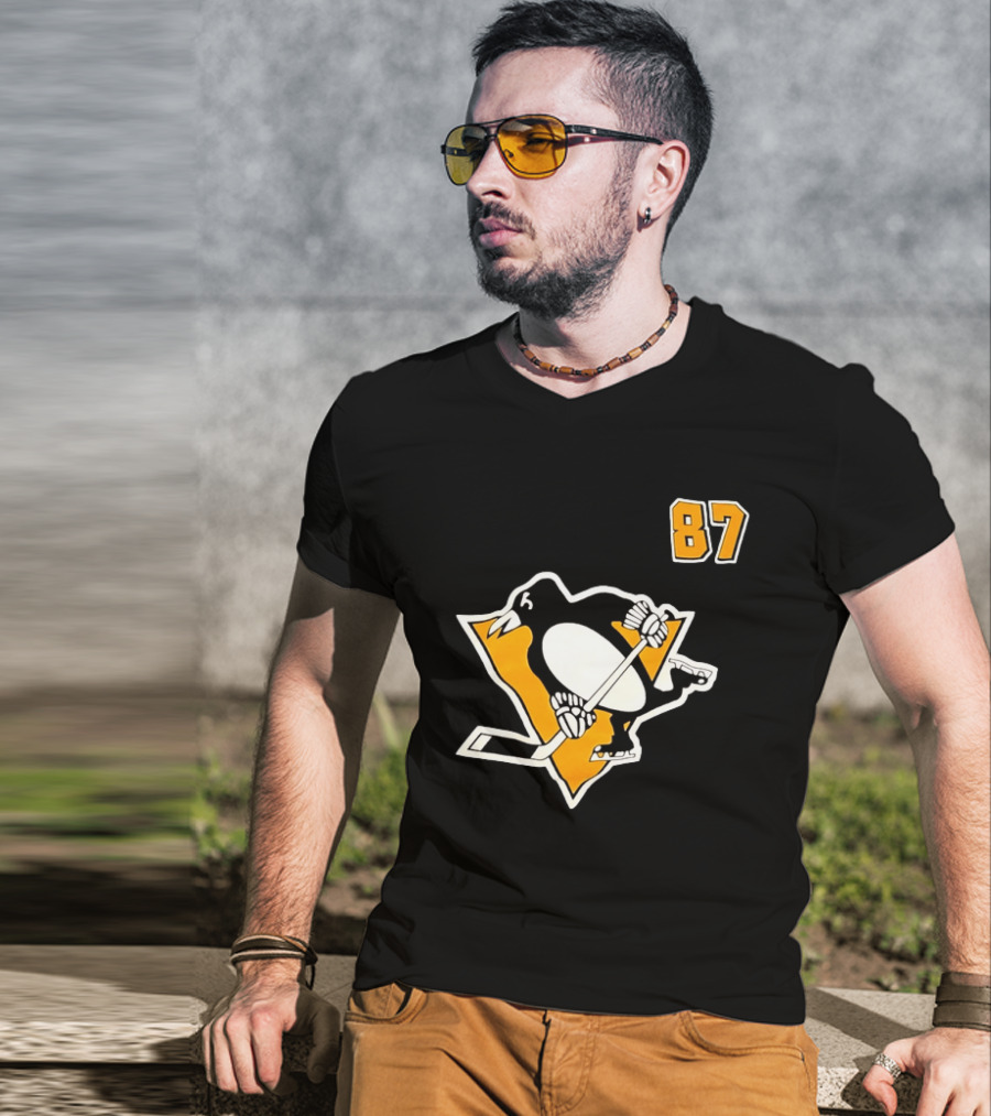 Sidney Crosby 87 Pittsburgh Penguins NHL Player T-Shirt