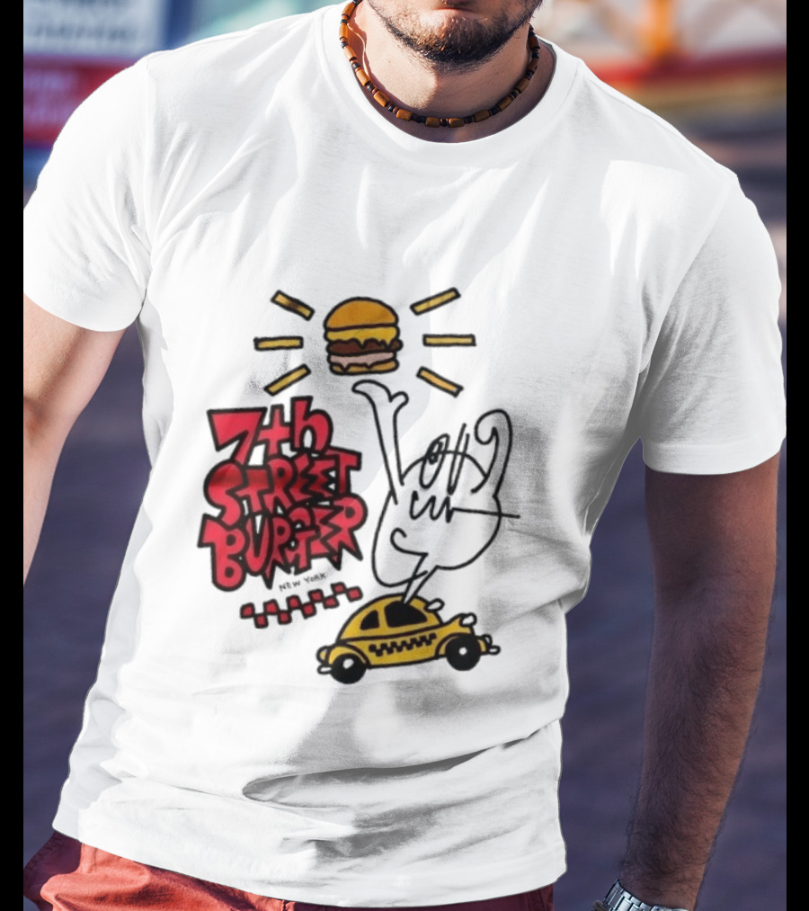 7th Street Burger Taxi With Burger And Sunbeam T-Shirt