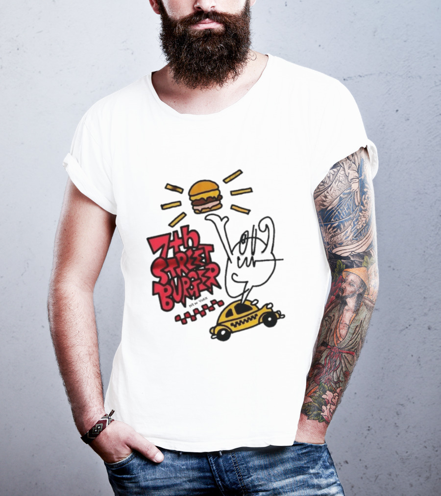7th Street Burger Taxi With Burger And Sunbeam T-Shirt