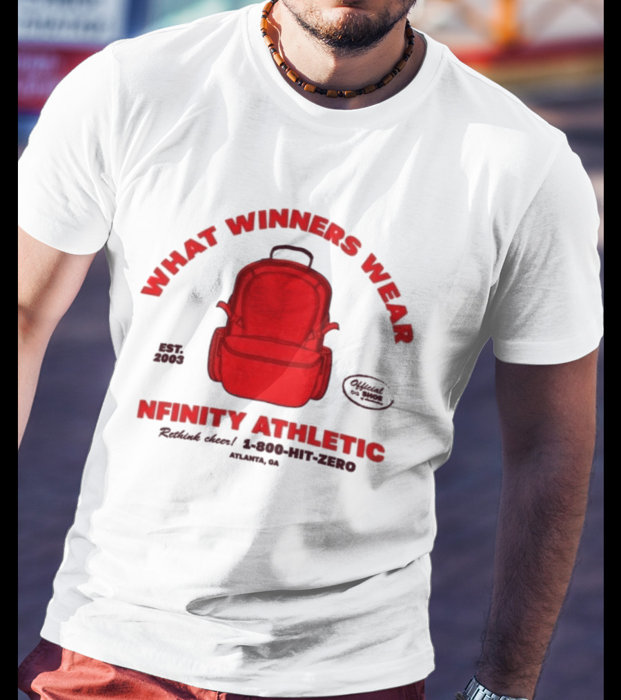 Nfinity Athletic What Winners Wear Backpack Established 2005 Red Rethink Atlanta T-Shirt
