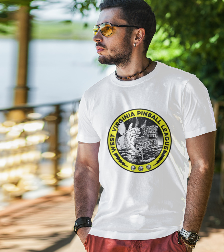 West Virginia Pinball League Mothman Weird Wonderful T-Shirt