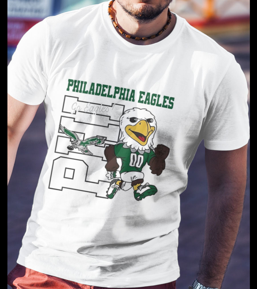 Philadelphia Eagles Go Eagles Mascot 00 Vintage Style Fan Gear T-Shirt